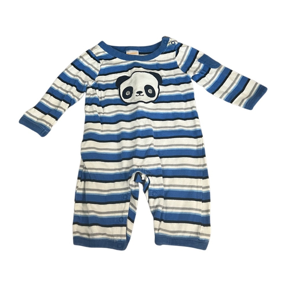Gymboree Blue and White Footies Nautical One Pieces